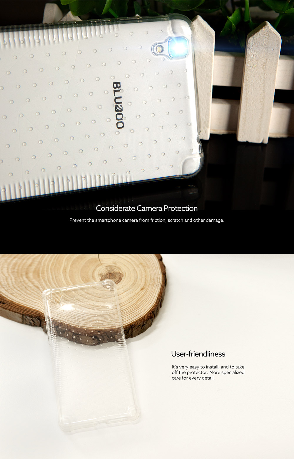 [HK Stock]Original Soft Case Silicone Protective Back Cover Phone Shell For BLUBOO Maya Smartphone - Transparent