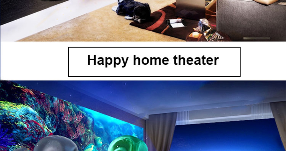 LED-86+WIFI 5.8-inch Screen Projector LCD Screen + LED light - White