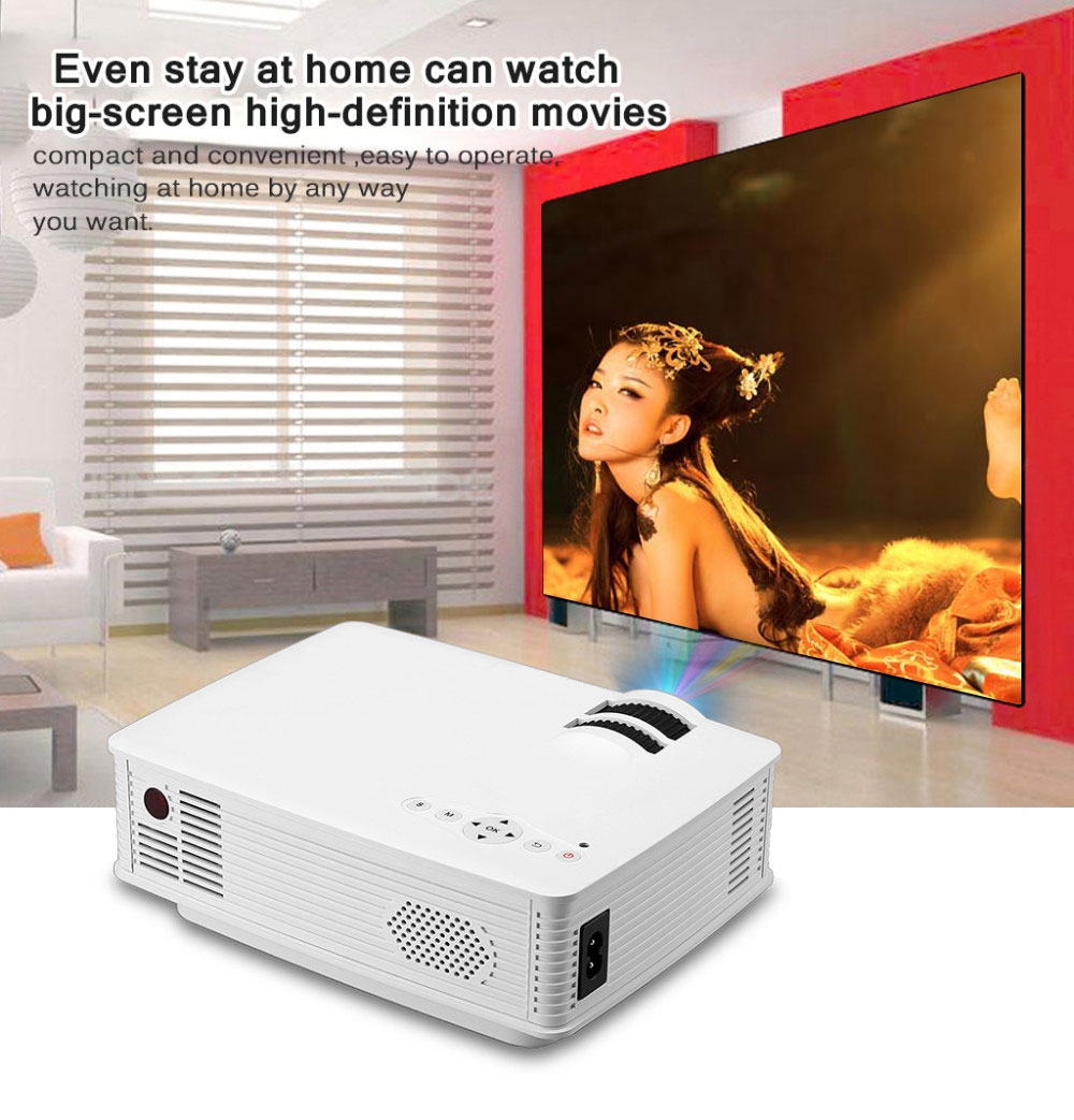 GP-9 4-inch Screen Projector LCD Screen + LED light - White