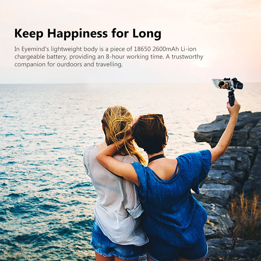 Beyondsky Eyemind 3-Axis Intelligent Handheld Gimbal for Smartphone - Black