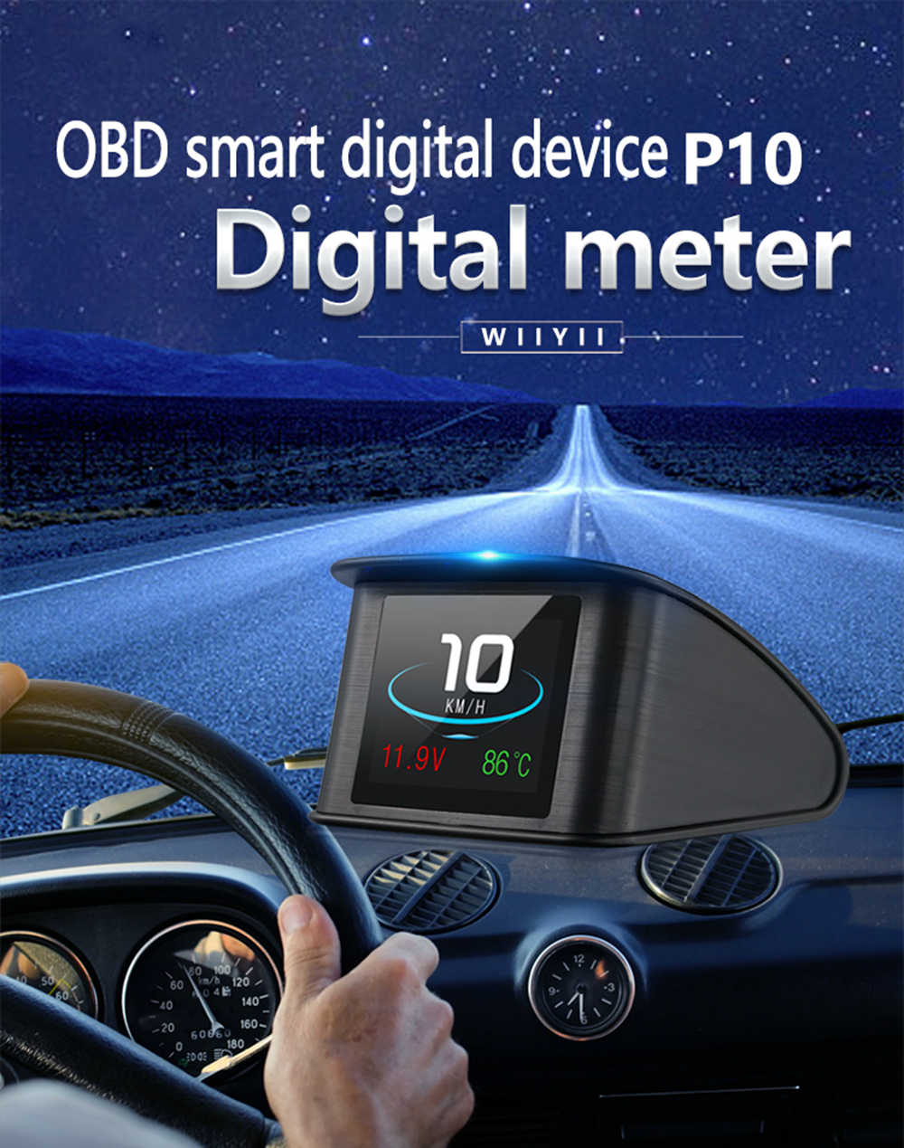 P Inch Universal Obdii Smart Head Up Display Car Hud Diagnostic