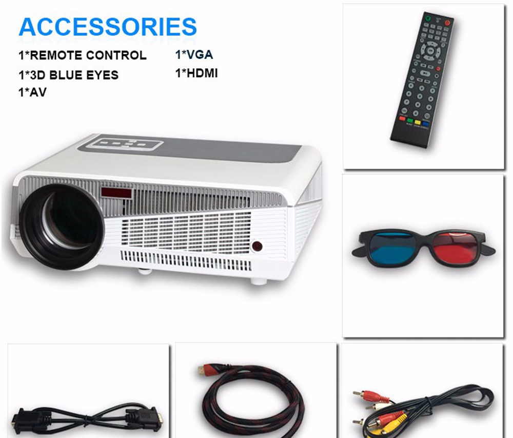 LED-86+ 5.8-inch Screen Projector LCD Screen + LED light - White