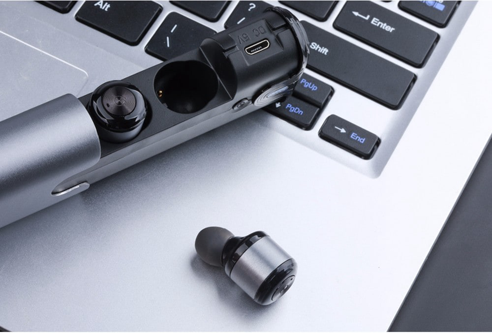 Original Awei T8 TWS Sport Wireless Bluetooth Earphones - Black