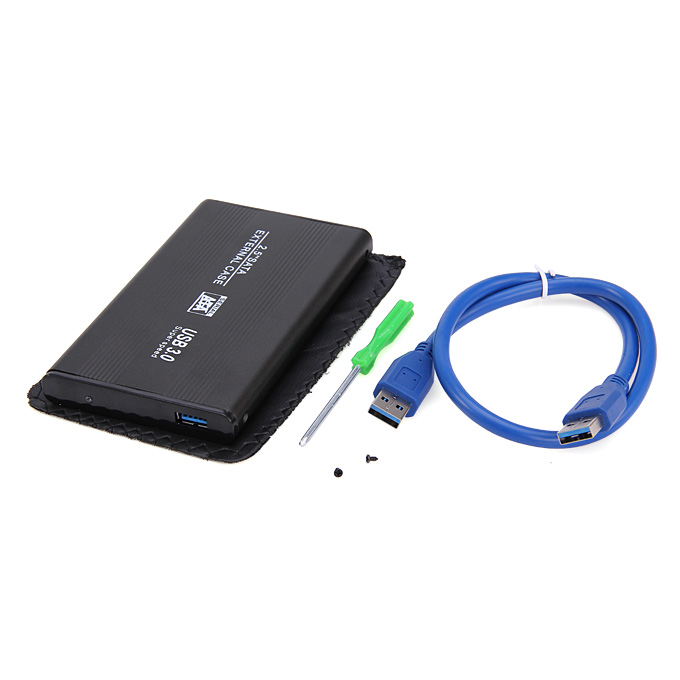 2.5" SATA To USB 3.0 HDD Case Hard Disk Drive Case HDD Enclosures - Black