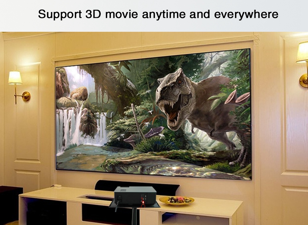 5.8-inch Screen Projector M5 LCD Screen + LED light - Black