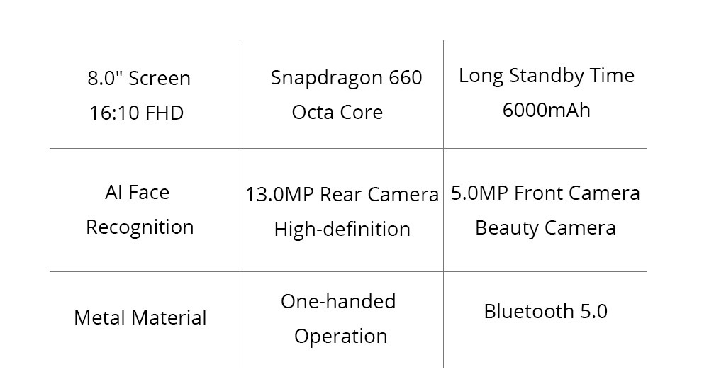 Xiaomi Mi Pad 4 WiFi Tablet PC MIUI 9 Qualcomm Snapdragon 660 Octa Core 8" 1920*1200 3GB DDR4 32GB eMMC - Gold