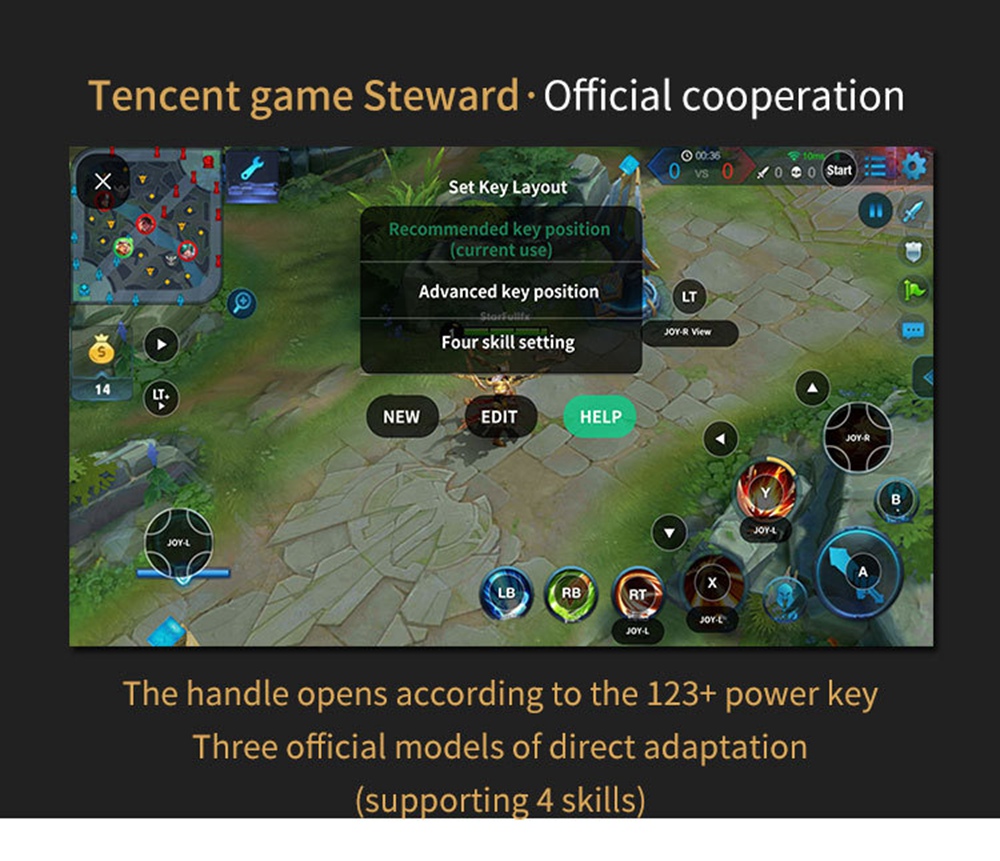 MOCUTE 056 Mobile Wireless Bluetooth Game Controller Support iOS/Android - Black