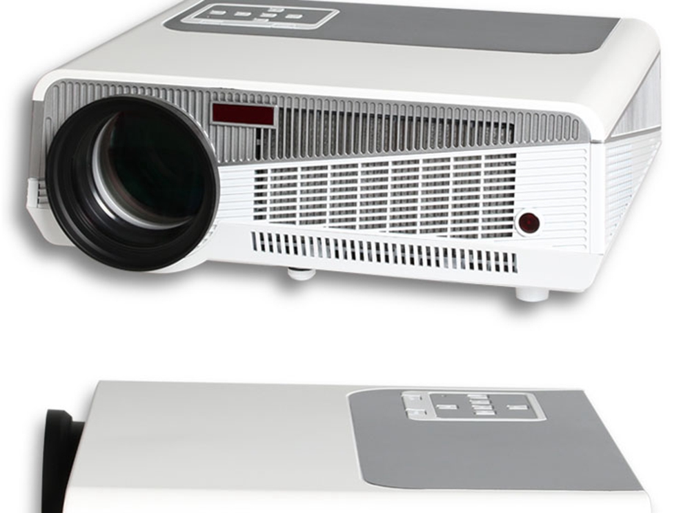LED-86+WIFI 5.8-inch Screen Projector LCD Screen + LED light - White