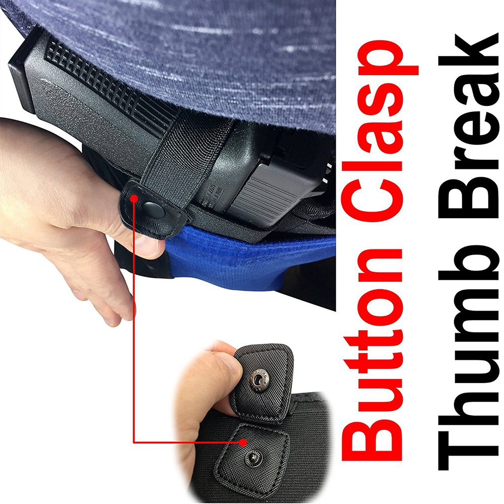 Belly Band Holster For Concealed Carry IWB Holster Waistband Handgun Carrying System Composite Diving Holster - Black