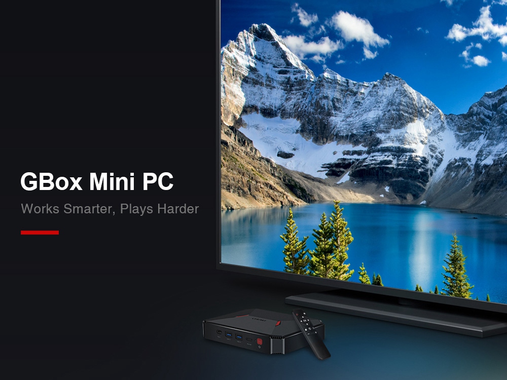 CHUWI GBox Gemini Lake N4100 4GB DDR4 64GB ROM Windows 10 Mini PC AC WIFI Extended HDD