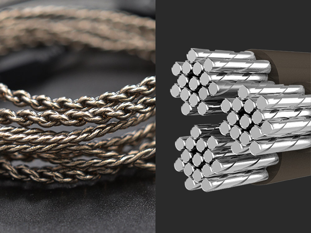 KZ ZST/ED12/ES3/ZSR/ZS10/ES4 Type-C HD Audio Decoding Silver Plated Upgrade Wire Cable Detachable for Headphones 0.7mm