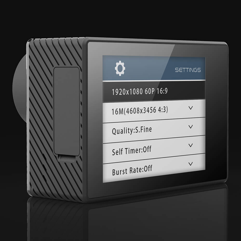 Original Thieye T5e WiFi 4K Action Camera Ambarella A12LS75 Sony IMX117 2.0" TFT LCD Screen 170 Degree Wide Angle Sports Camera - Black