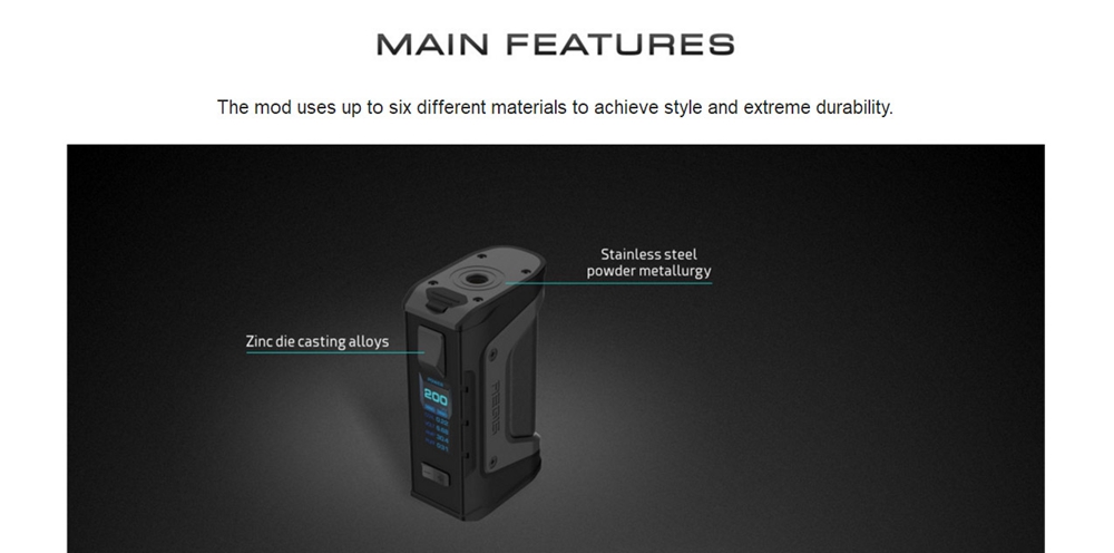 Electronic Cigarette Geekvape Aegis Legend 200W Mod Kit with Aero Mesh Version Tank 5ml -Snak Skin