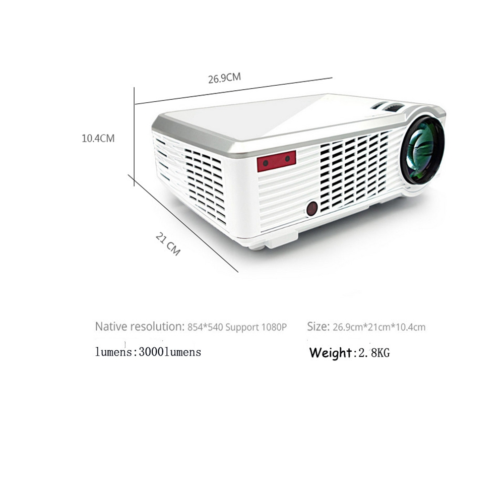 5-inch Screen Projector LED33-02 LCD Screen + LED Light - White