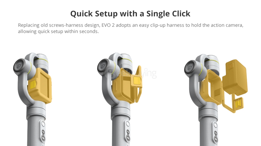 Zhiyun EVO 2 Waterproof 3-Axis Brushless Handheld Gimbal Stabilizer for Gopro Action Camera