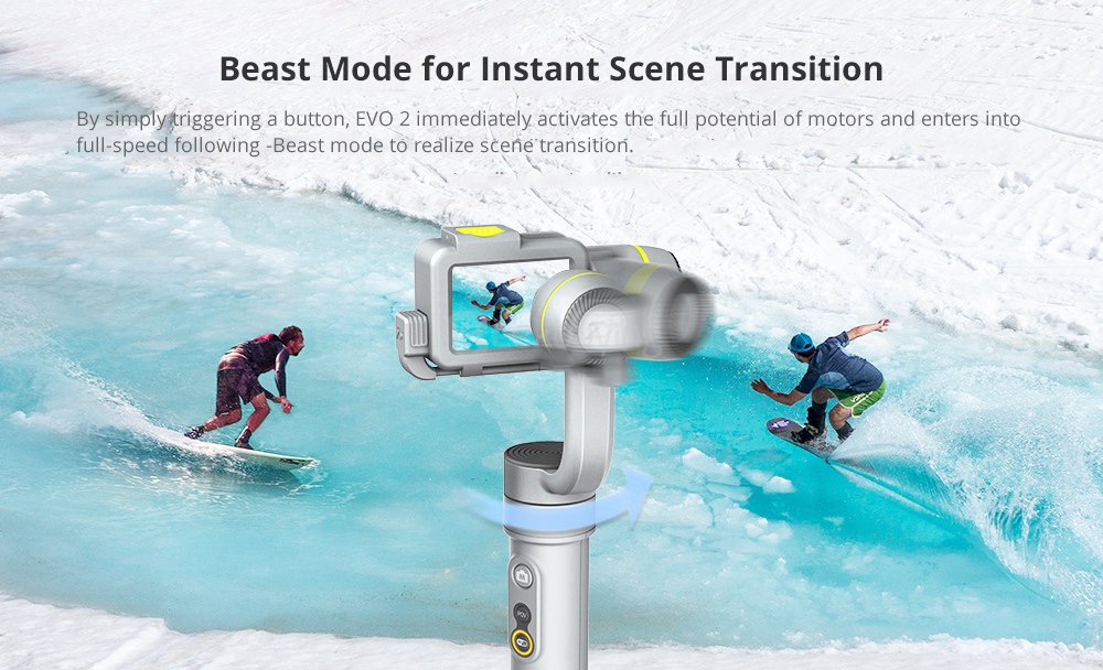 Zhiyun EVO 2 Waterproof 3-Axis Brushless Handheld Gimbal Stabilizer for Gopro Action Camera