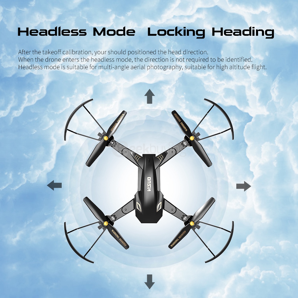 VISUO XS809S BATTLES SHARKS RC Quadcopter RTF + Extra 3.7V 1800mAh Li-po Battery