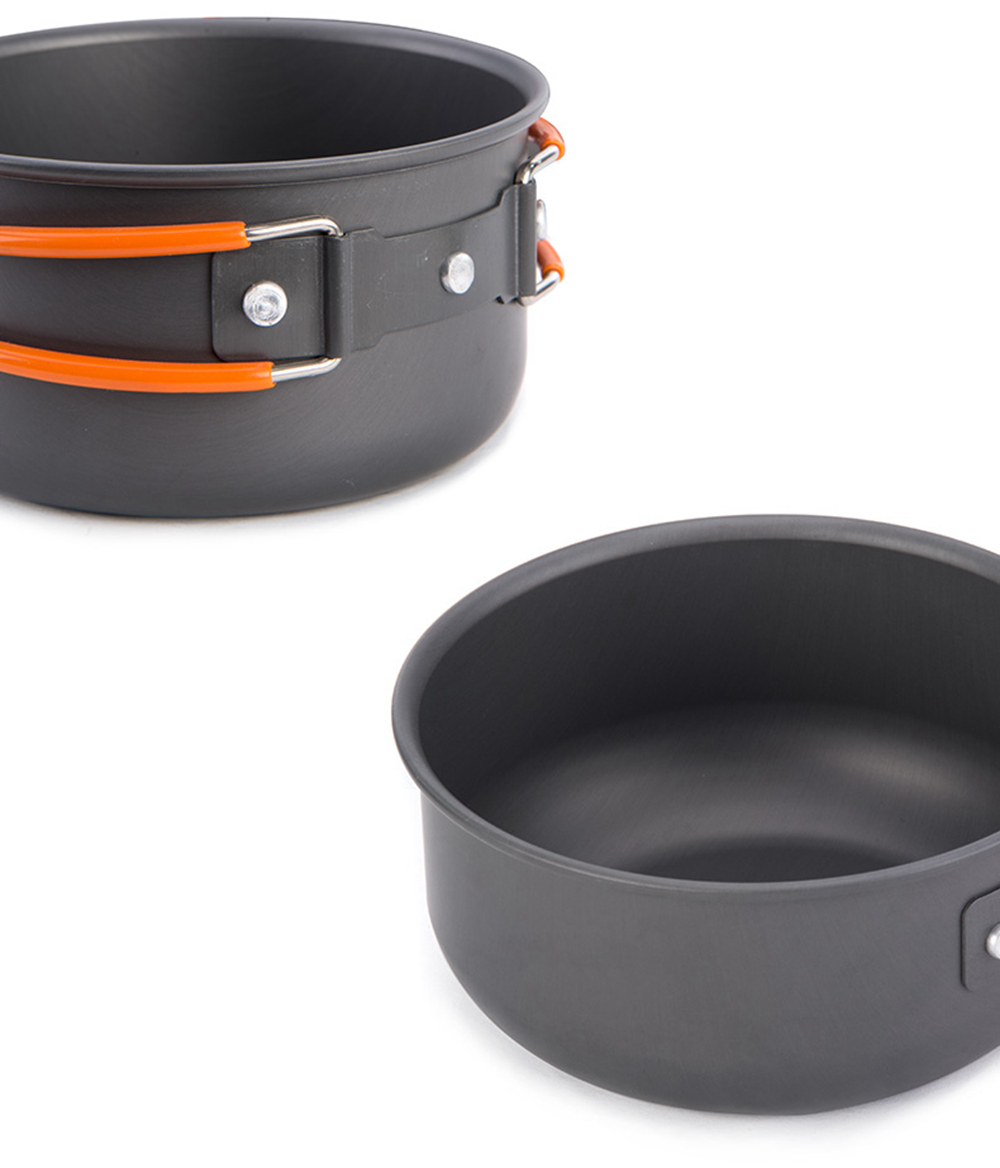 NatureHike Outdoor Utensil Portable Picnic Pot Set Light Weight For 2-3 Persons Picnic Barbecue Outdoor Camping - Gray