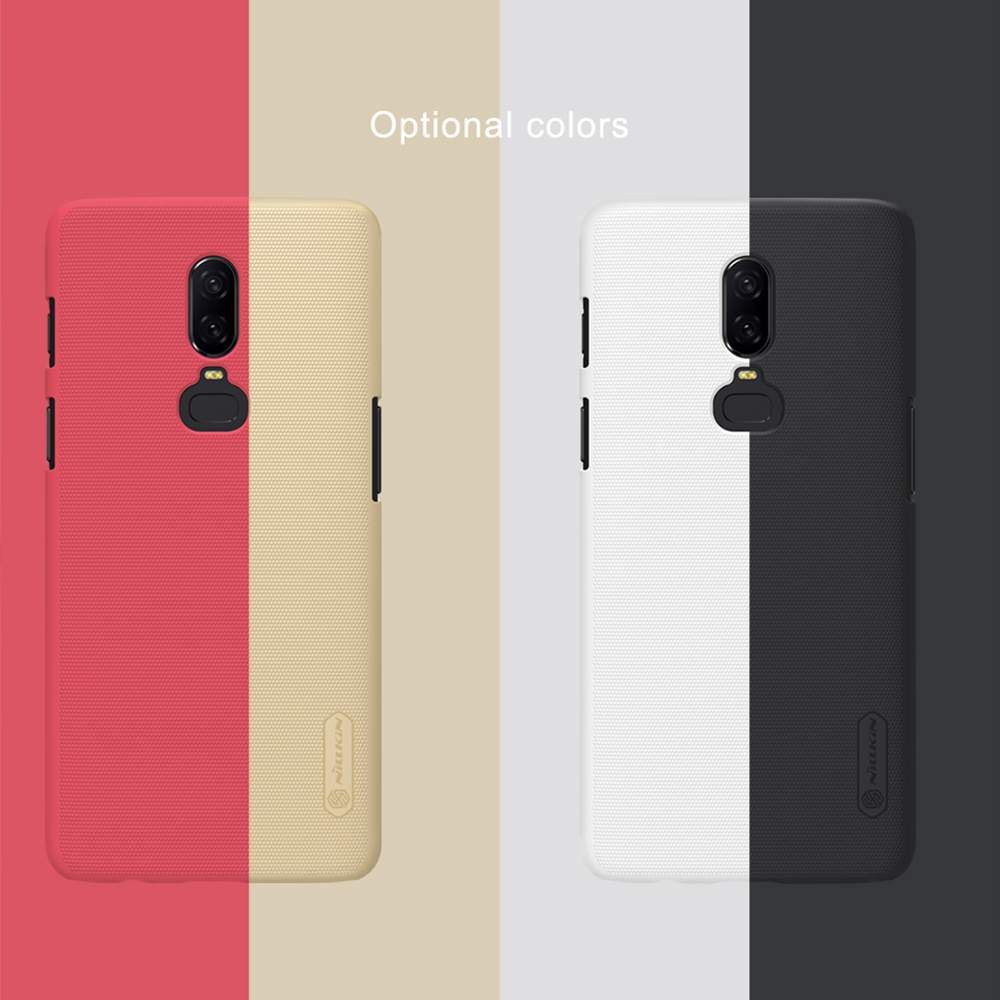 NILLKIN Hard Phone Case For Oneplus 6 Protective Back Cover - Black