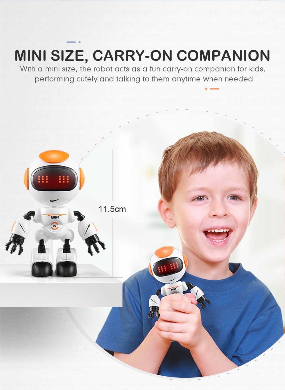 JJRC R8 LUKE Intelligent Robot Touch Response Alloy Body DIY Gesture RTR - Random Color