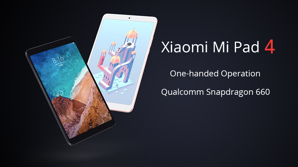 Xiaomi Mi Pad 4 WiFi Tablet PC MIUI 9 Qualcomm Snapdragon 660 Octa Core 8" 1920*1200 3GB DDR4 32GB eMMC - Gold
