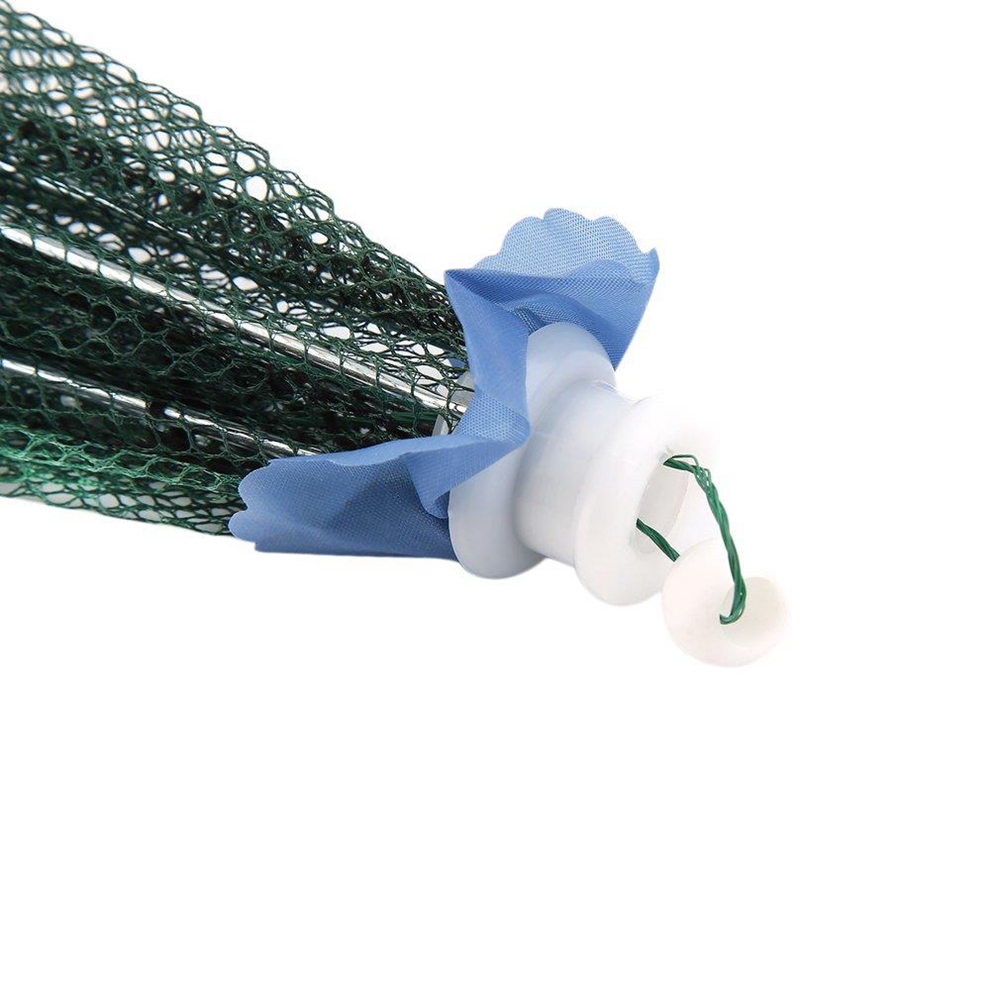 Foldable Fishing Bait Net Trap Cast Dip Cage Crab Fish Minnow Crawdad Shrimp - Green