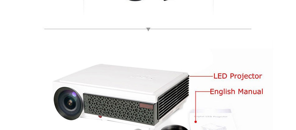 LED-96+WIFI 5.8-inch Screen Projector LCD Screen + LED light - White