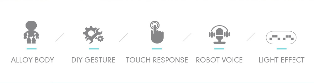 JJRC R8 LUKE Intelligent Robot Touch Response Alloy Body DIY Gesture RTR - Random Color