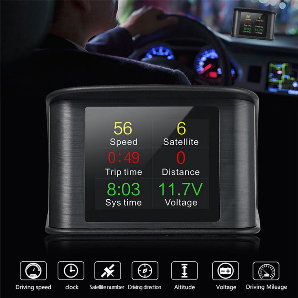 T600 2.6 Inch Car HUD Head-Up Display Intelligent GPS Hnavigation