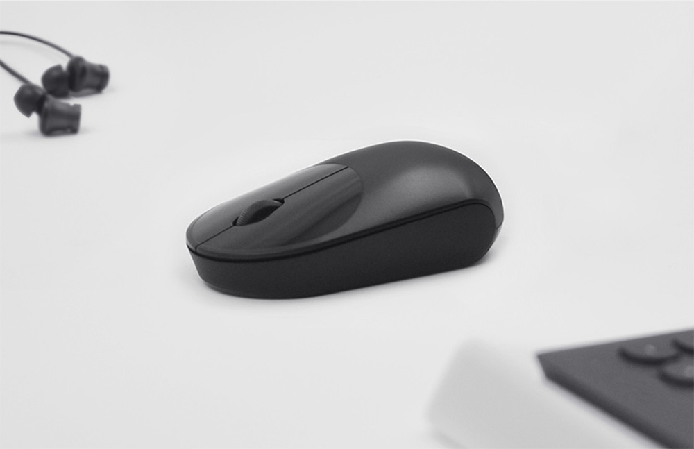Xiaomi Wireless Mouse Lite 1200DPI Чувство руки Эргономичный дизайн Удобный легкий - черный