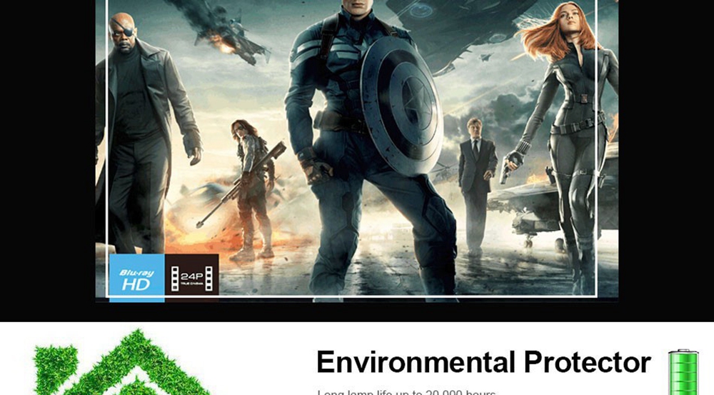 LED-96+ 5.8-inch Screen Projector LCD Screen + LED Light - White