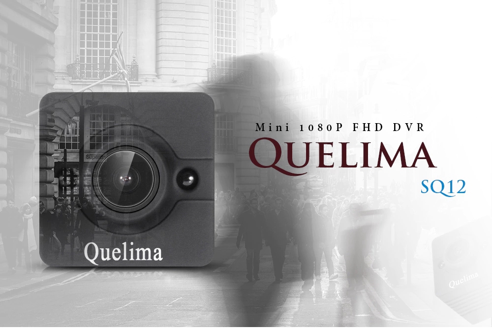 Quelima SQ12 Mini Camera Sports HD DV Camcorder Night Vision 155 Degrees FOV Angle 30 Meters Waterproof 1080P HD Car DVR