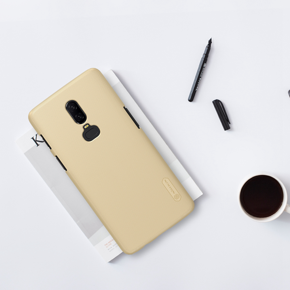 NILLKIN Hard Phone Case For Oneplus 6 Protective Back Cover - Black