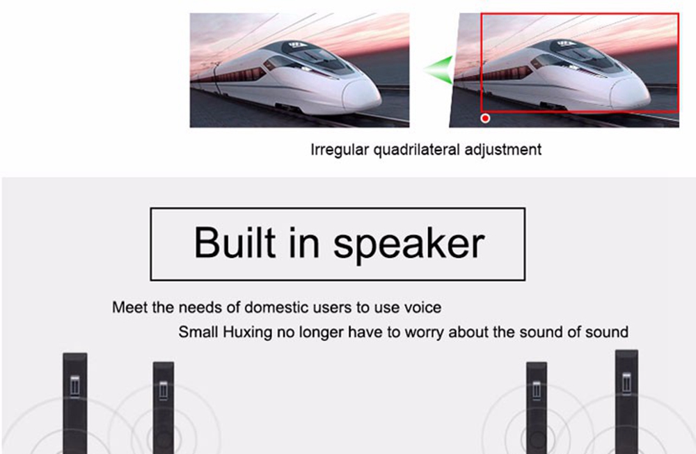 5.8-inch Screen Projector 96 LCD Screen + LED Light - White