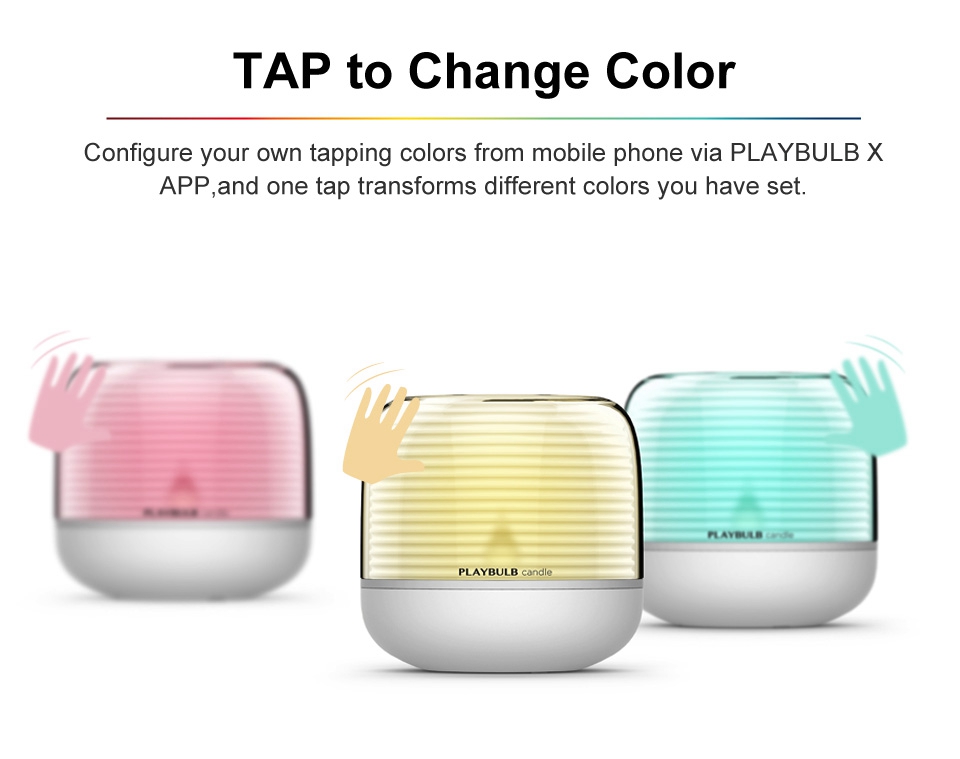 MIPOW BTL305 PLAYBULB Smart Remote Candle USB Charge Candle Holders Timer RGB Changeable Light Color Flameless LED Light