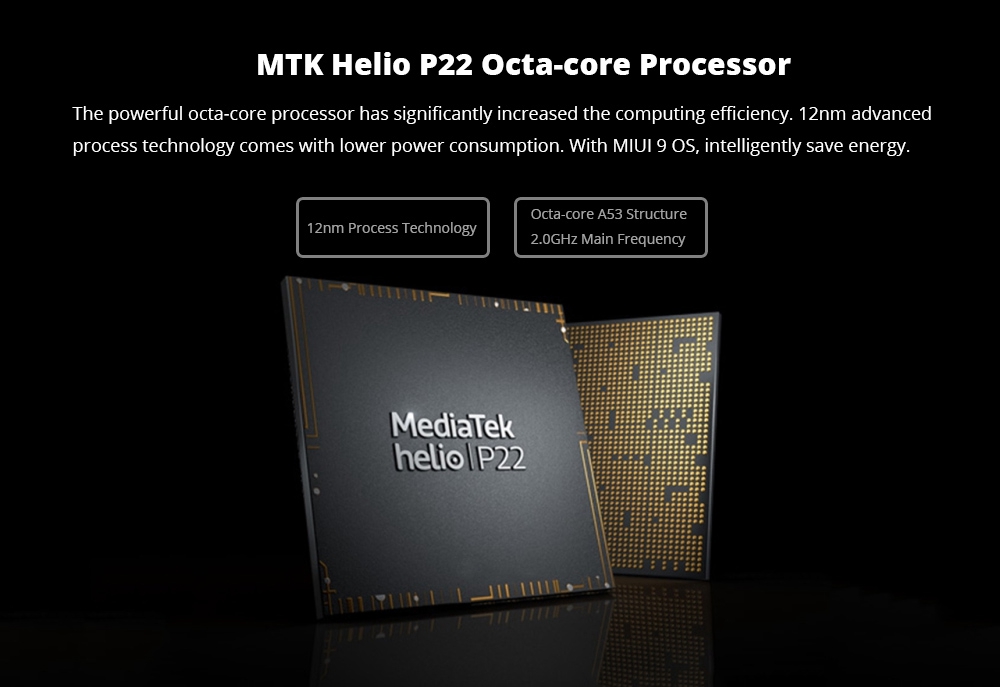 Xiaomi Redmi 6 5.45 Inch 4G LTE Smartphone MTK Helio P22 3GB 32GB 12.0MP+5.0MP Dual Rear Cameras Android 8.1 OS 18:9 Screen AI Face Unlock - Gold