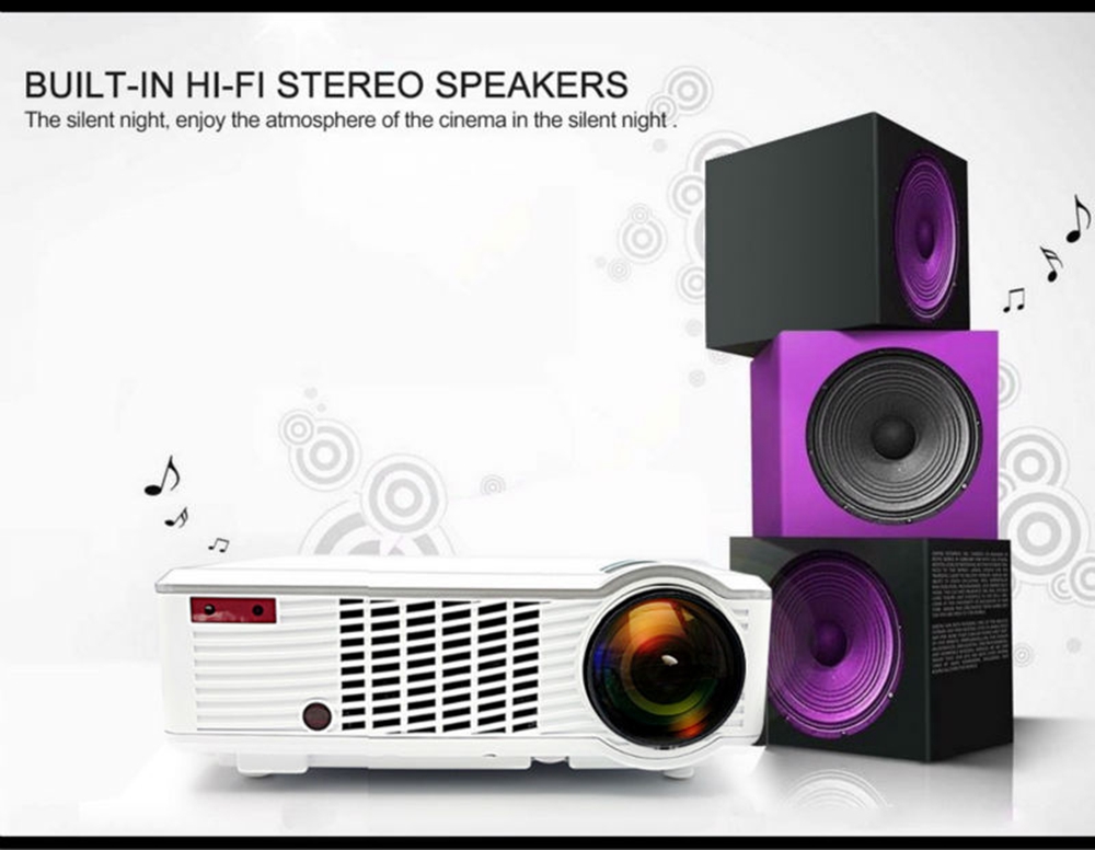 5-inch Screen Projector LED33-02 LCD Screen + LED Light - White