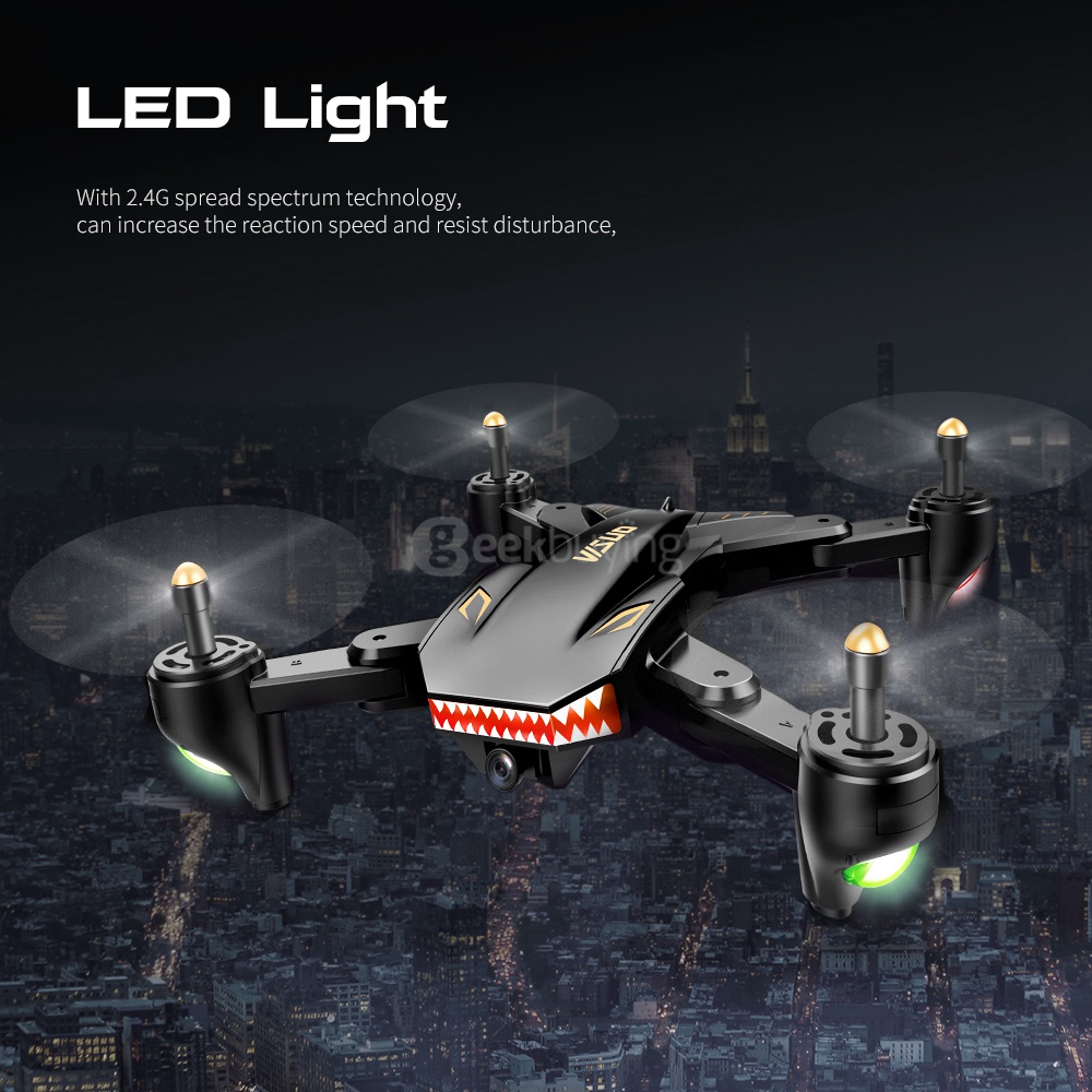VISUO XS809S BATTLES SHARKS RC Quadcopter RTF + Extra 3.7V 1800mAh Li-po Battery