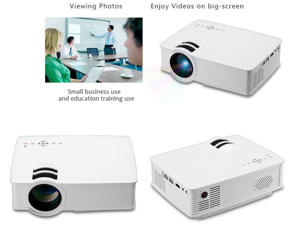 GP-9 4-inch Screen Projector LCD Screen + LED light - White