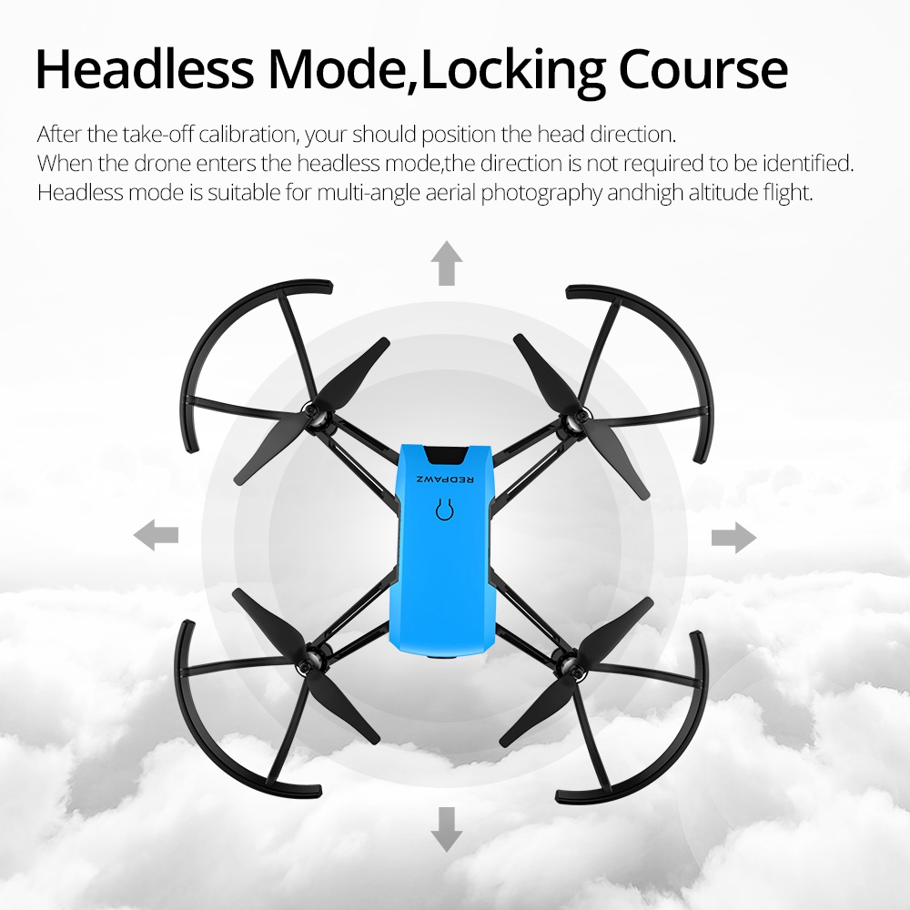 REDPAWZ R020 BLAST RC Quadcopter WIFI FPV 8520 Brushed Motor with HD 720P Wide-angle Camera Altitude Hold RTF - Blue