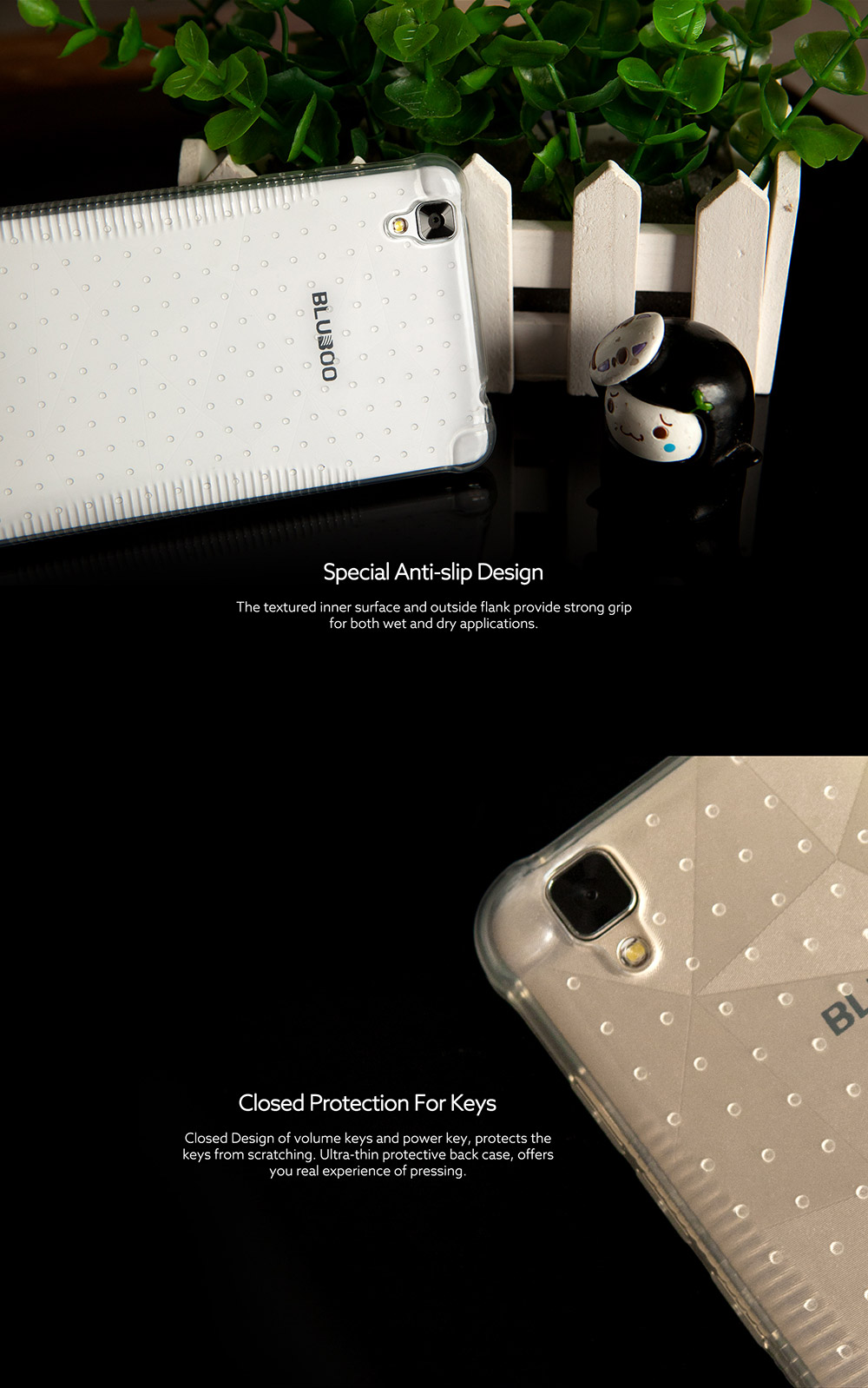 [HK Stock]Original Soft Case Silicone Protective Back Cover Phone Shell For BLUBOO Maya Smartphone - Transparent