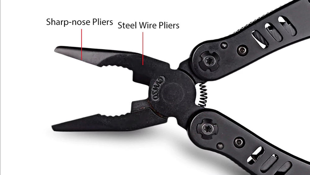 Ganzo G301-B Exquisite Multi Tool Pliers Auto Lock Design With Screwdriver Kit Rescue Tools For Outdoor Camping Hiking - Black