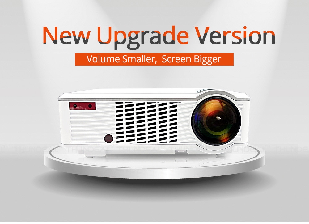 5-inch Screen Projector LED33-02 LCD Screen + LED Light - White