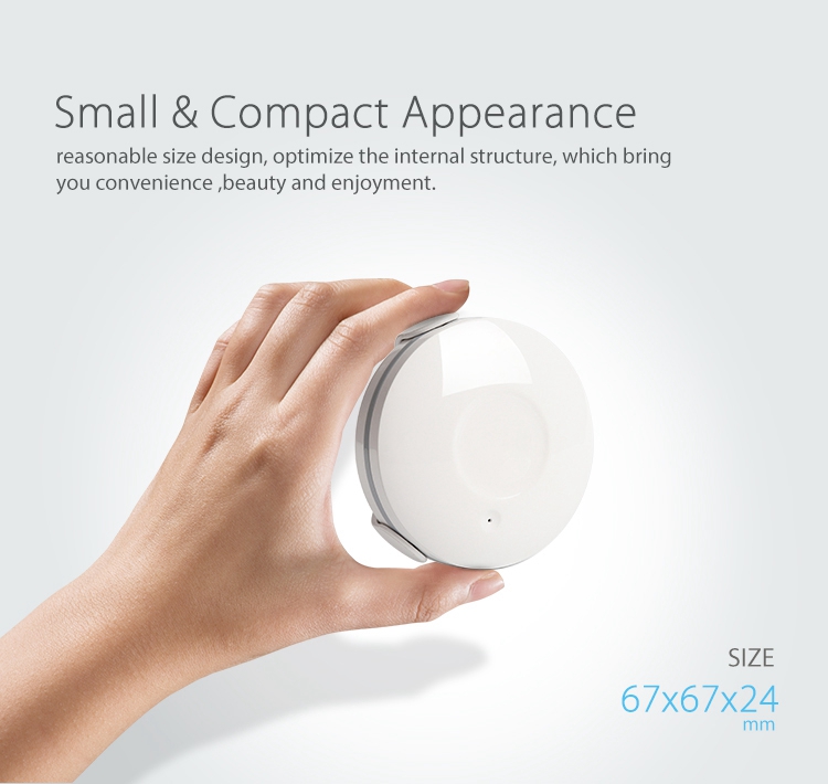 Geekbes NAS-WS02W Smart Water Flood Sensor Detect Water Leakage Wifi Replaceable Battery Waterproof APP Control - White