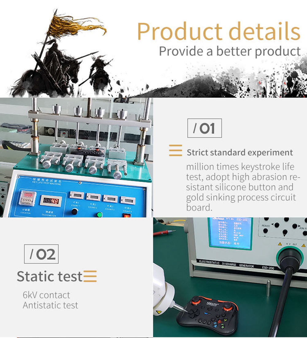 MOCUTE 056 Mobile Wireless Bluetooth Game Controller Support iOS/Android - White