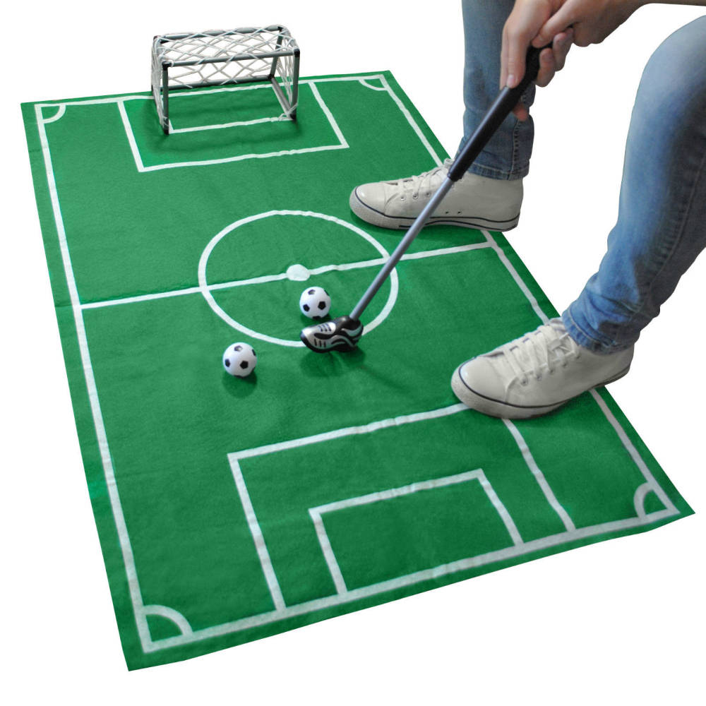 Novelty Bathroom Toilet Mini Football Goal Net Kit Trainer Funny Game Gift Toy - SPRING GREEN
