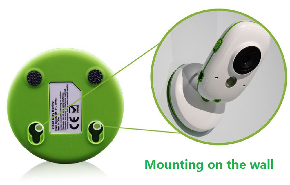 VB602 2.0 Inch Wireless Baby Monitor IR Night Vision Temperature Monitor Lullabies Intercom VOX Mode Security Camera