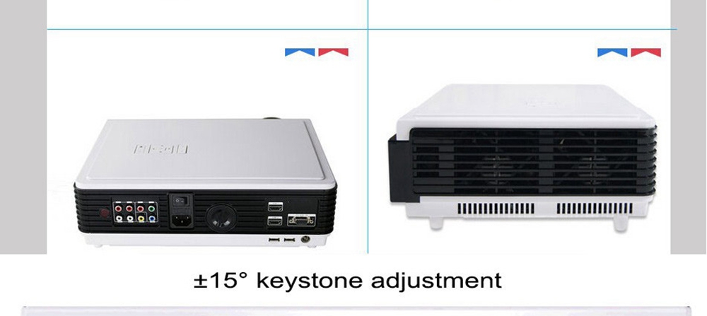 LED-96+ 5.8-inch Screen Projector LCD Screen + LED Light - White