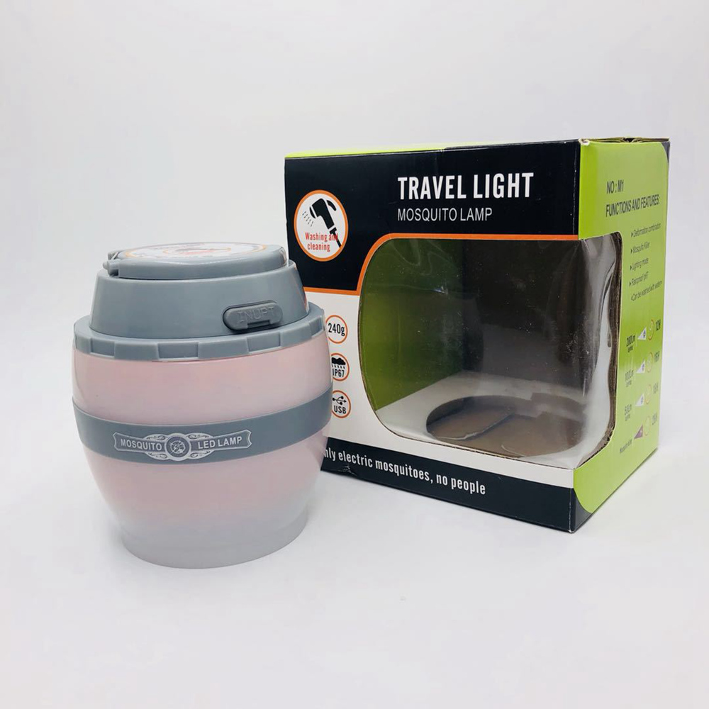 Outdoor Insect Killer Electric Shock LED Light Multifunction Camping Light Waterproof USB Charging - Orange