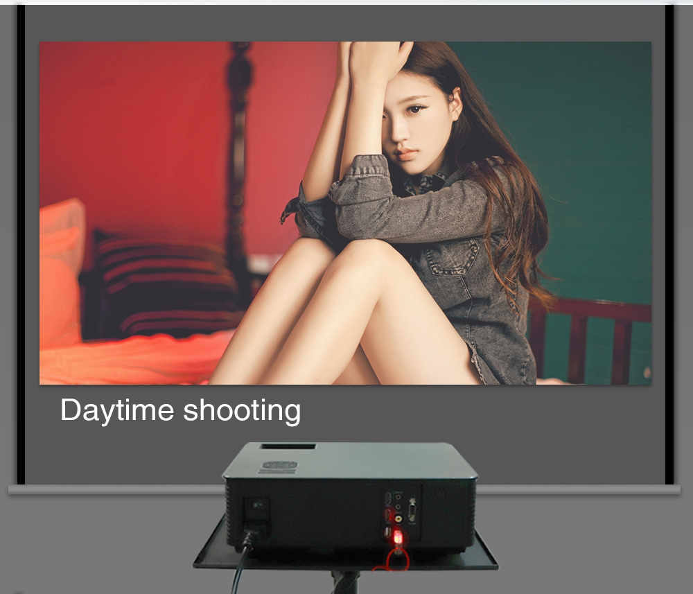 5.8-inch Screen Projector M5 LCD Screen + LED light - Black